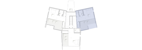 Vorschau des Grundrisses der Maisonette-Wohnung rechts mit Luftraum, 5. OG.