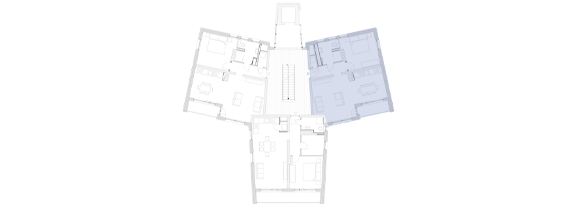 Kompakter Grundriss von EG bis 3. OG mit ca. 64 m² Wohnfläche.